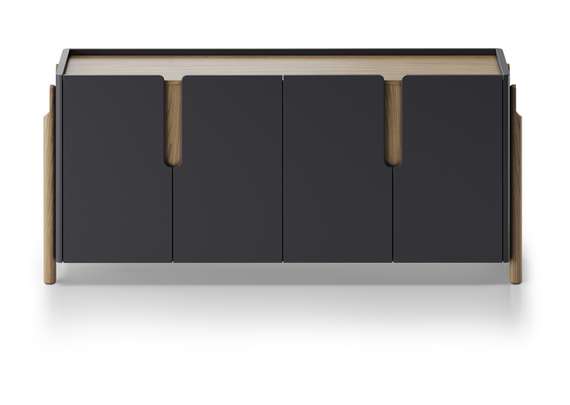 Комод Basic 4 двери ширина 180 см (черный)