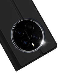 Чехол книжка из PU кожи черного цвета от Dux Ducis для Honor Magic 7 Pro, серия Skin Pro Series Case