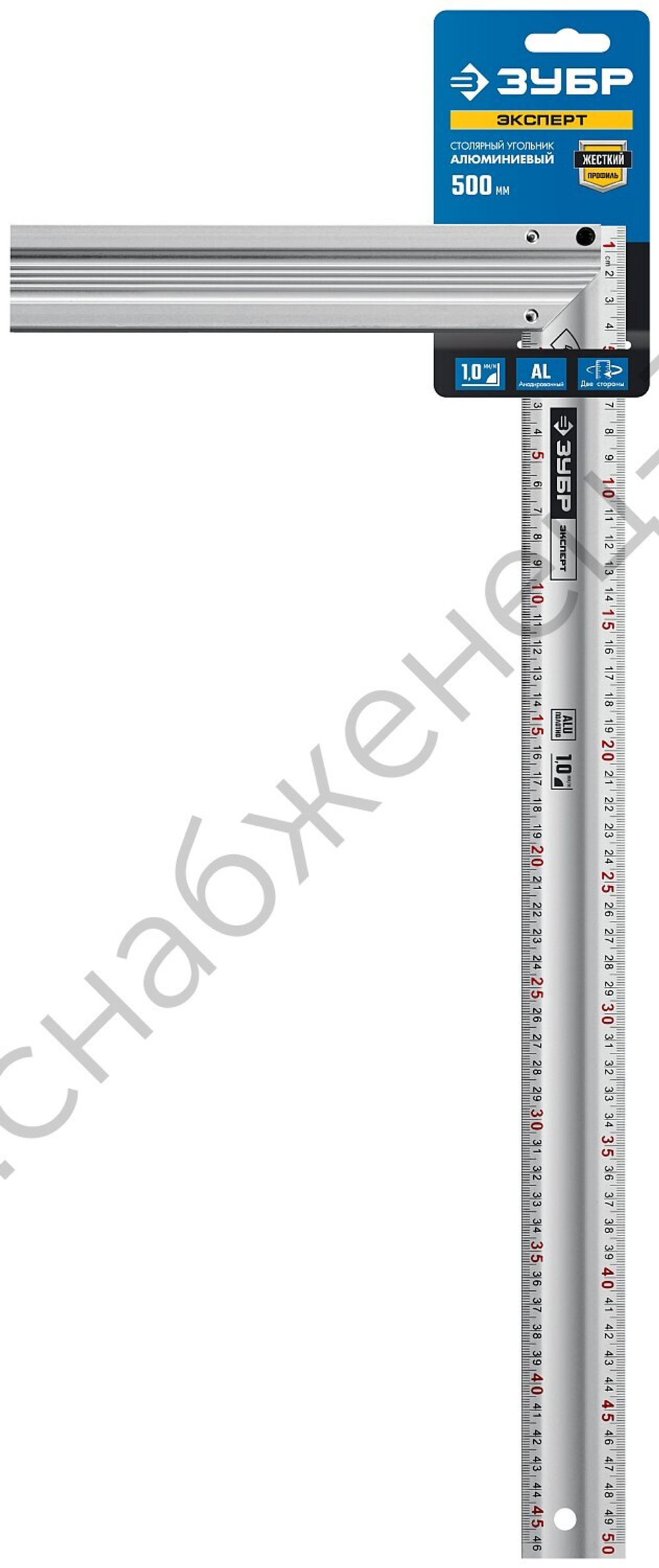 ЗУБР 500 мм, жесткий столярный угольник, Профессионал (34392-50)