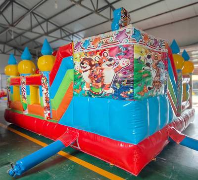 Коммерческий надувной батут "Цирковые приключения" 6*5*2.8 м