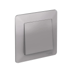 ATLASDESIGN AIR 1-постовая РАМКА, АЛЮМИНИЙ/дымчатый черный