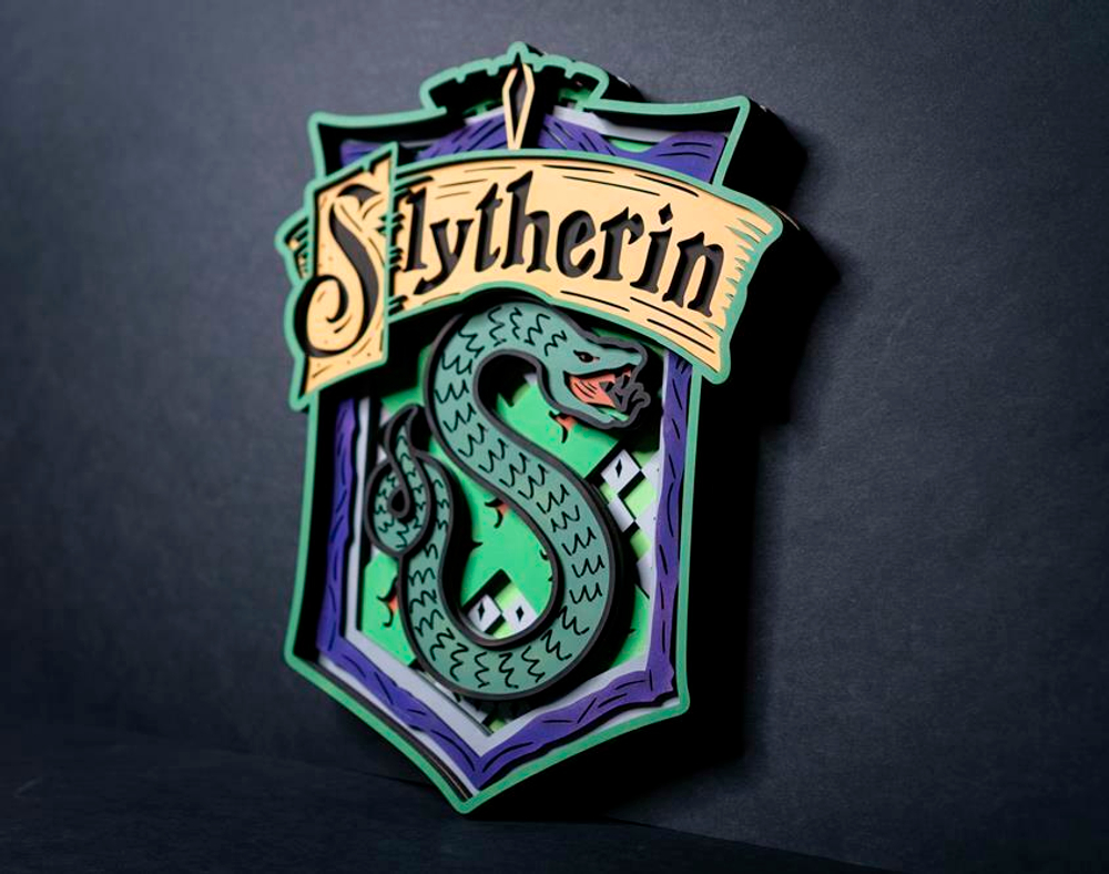 Слизерин от SamCraft - сборные объемные картины из дерева своими руками, покрась, собери и склей