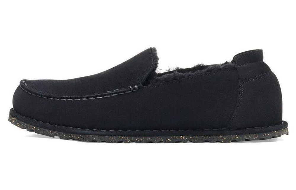 Birkenstock Casual Leather Shoes Unisex Black Narrow