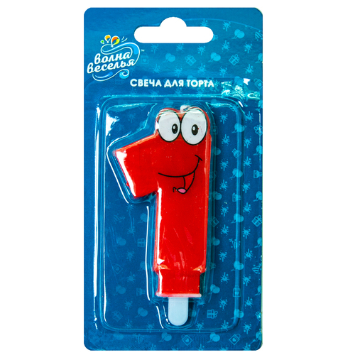 Свеча-цифра "1" Глазки