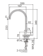 Смеситель для кухни WONZON & WOGHAND ARNIE, Хром (WW-692101-CR)