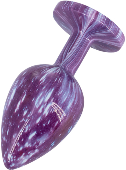 Эмалированная анальная пробка из алюминия с фиолетовым кристаллом