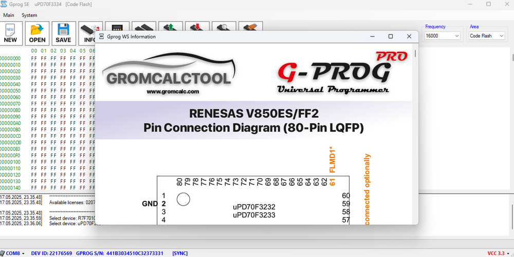 Gprog PRO SE (Programmer License + Calc License)