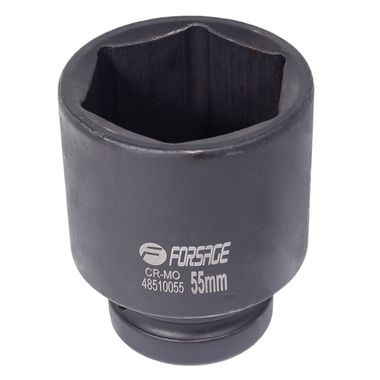 Головка ударная глубокая 55мм (6гр.), 1'' Forsage F-48510055
