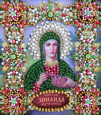 Ии-72 Набор для вышивания хрустальными камнями Святая Зинаида