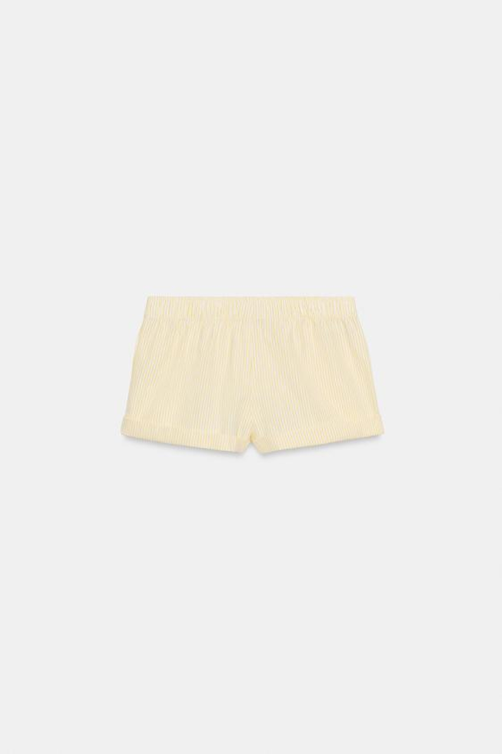 ZARA ШОРТЫ ИЗ ПОПЛИНА В ПОЛОСКУ, С ПРИНТОМ