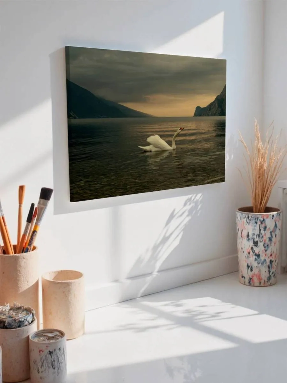 Картина на стену 40 X 50 Лебедь