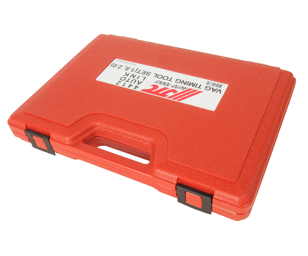 JTC-4412 - Фиксатор распредвала (VW AUDI SEAT SKODA 1.8/2.0 FSI,TSI,TFSI) JTC - 
Специально разработан для установки фаз ГРМ.
Применяется для фиксации распредвалов.
Применение: VAG серия - Фольксваген (Volkswagen), Ауди (Audi), Шкода (Skoda), Сеат (Seat); двигатели: 1.8, 2.0 л., FSI, TSI, TFSI.
Упаковка: прочный переносной кейс.
Габаритные размеры: 380/260/50 мм. (Д/Ш/В)
Вес: 2800 гр.