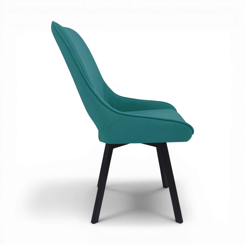 Стул поворотный "Барри 360" (арт. 368П), велюр Бренди В15 мятный, ножки профильные черные