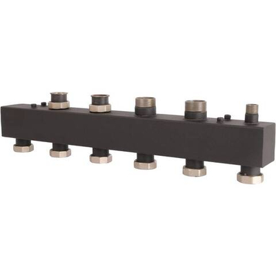 ROMMER Стальной распределительный коллектор на 4 отопительных контура 1 1/2"x1 1/2"