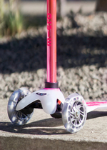 Самокат Mini Micro Deluxe Flux LED розовый неохром