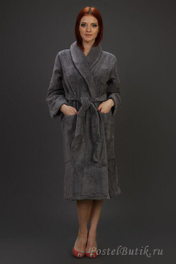 Элитный халат махровый Sultan серый от Hamam