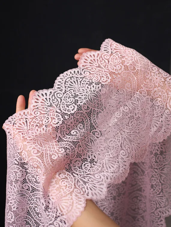 03-251 Кружево эластичное 22 см, розовый