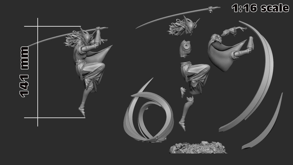 Фигурка Маления Клинок Микеллы богиня гнили Кольцо Элдена Malenia blade of miquella Goddess of Rot Elden Ring