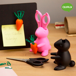 Ножницы+магнит со скрепками bunny, черный