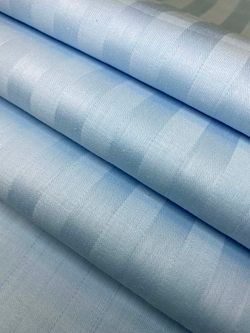 Пододеяльник сатин-страйп Milky Garden "BLUE" 2-спальный на молнии 175x215 см