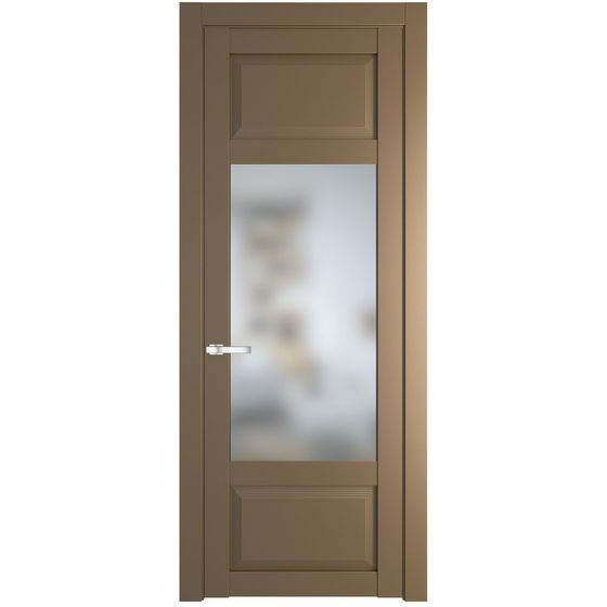 Межкомнатная дверь эмаль Profil Doors 2.3.3PD перламутр золото стекло матовое