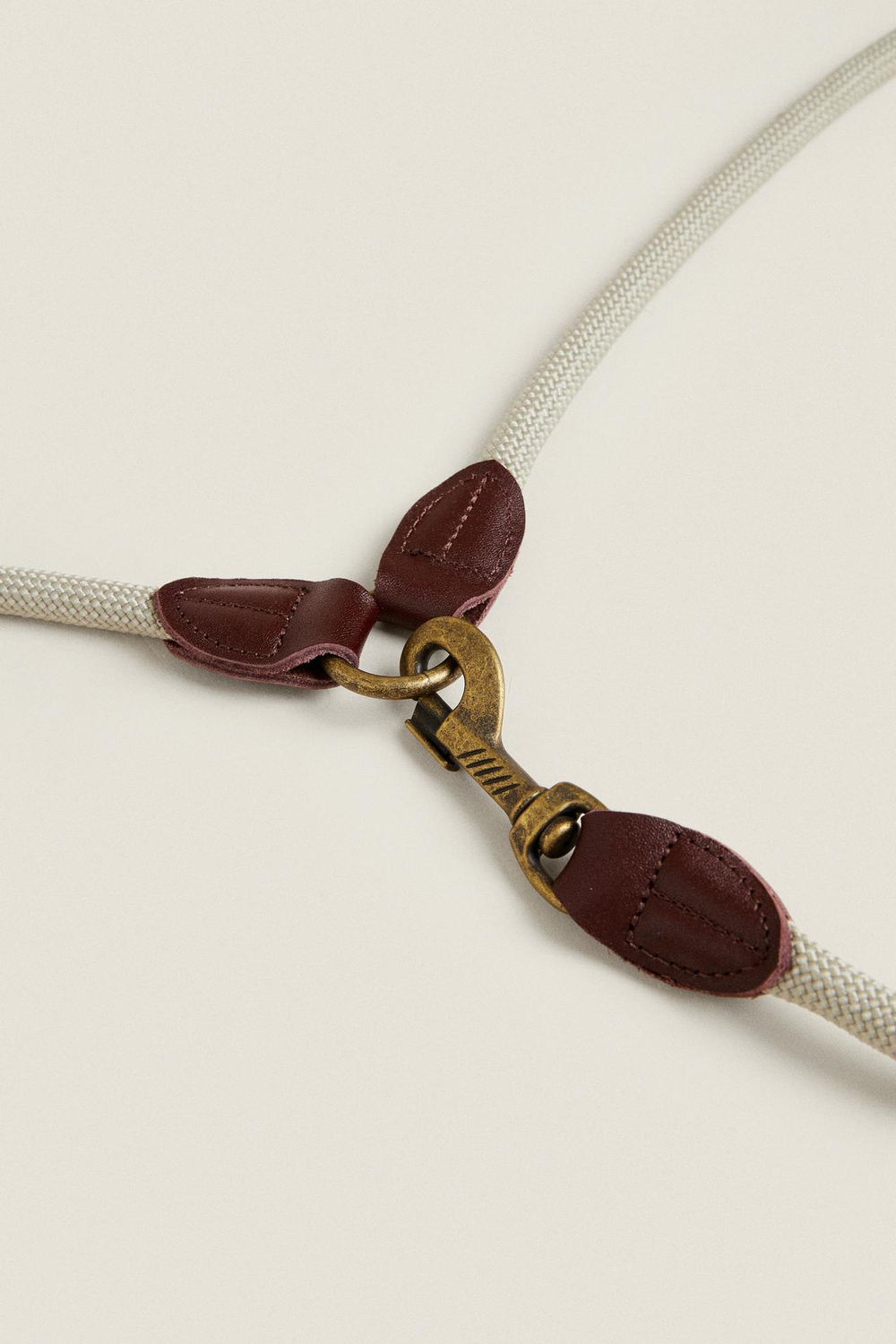 ZARA HOME ПОВОДОК ДЛЯ СОБАК С КОЖАНЫМИ ДЕТАЛЯМИ, ХАКИ