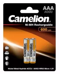 Аккумулятор AAA 600-мА·ч Camelion (Цена за блистер 2 штуки)