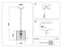 Ambrella Подвесной светильник в стиле лофт Loft TR8410