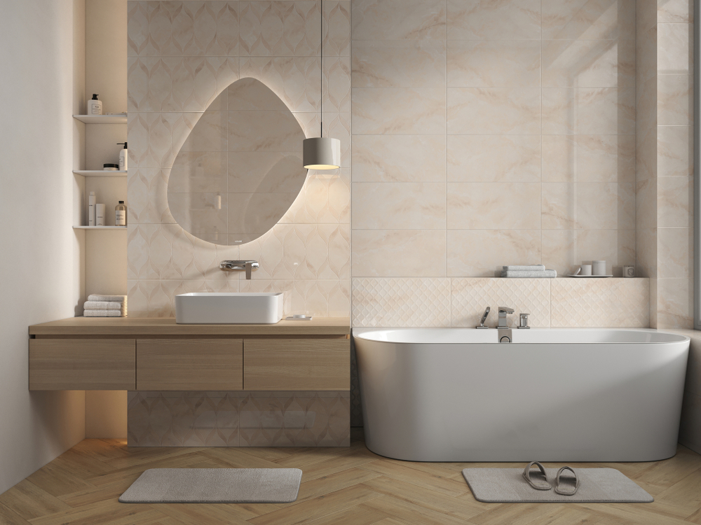 Плитка настенная Cersanit Gentle 29.8x59.8 см 1.247 м² глянцевая цвет бежевый ромб