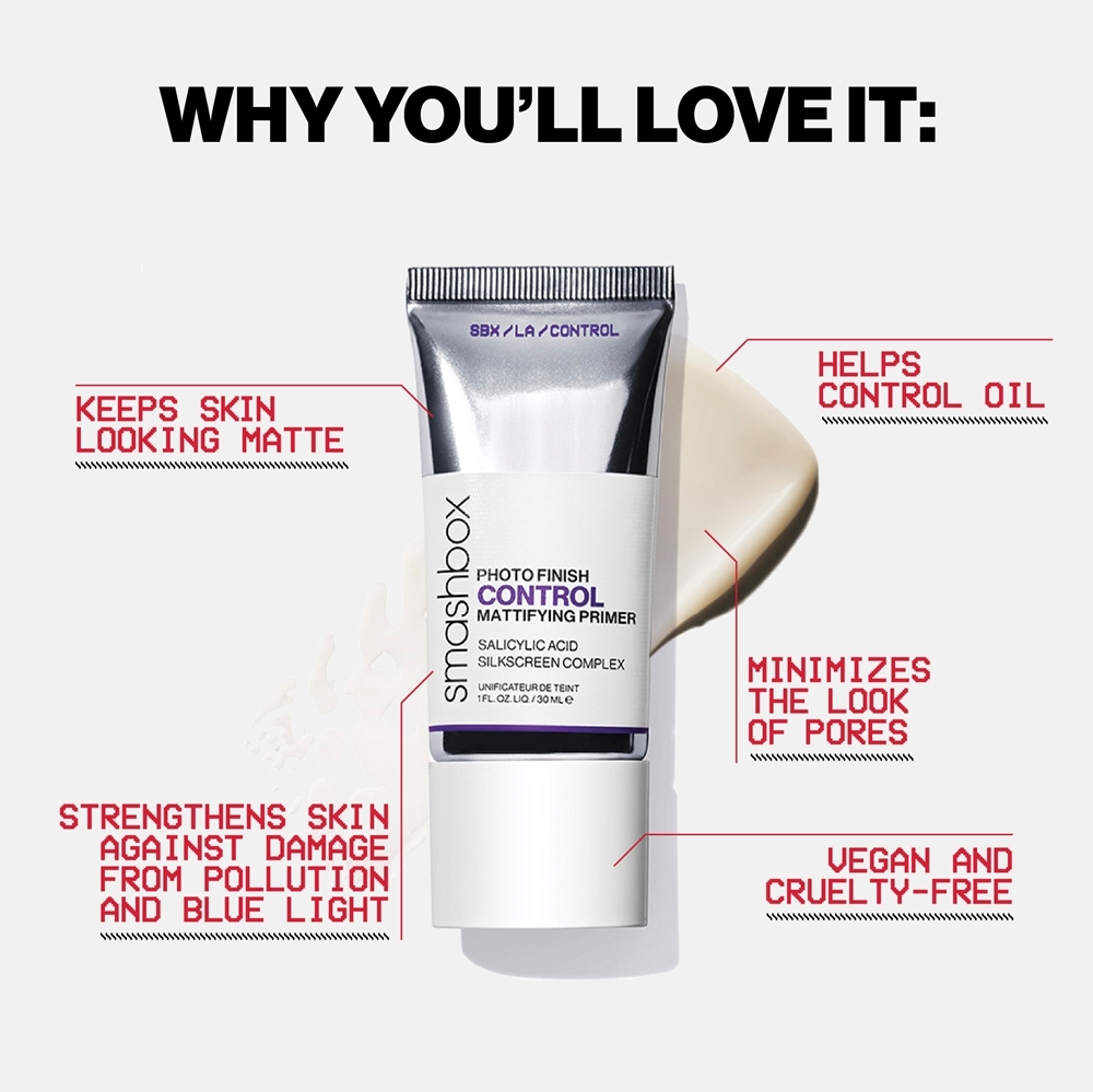 Smashbox Photo Finish Control Mattifying Primer - Матирующая основа под макияж, 30 ml