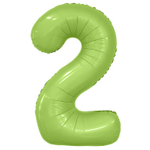Фольгированные цифры, сатин, в фисташковом цвете, 102 см