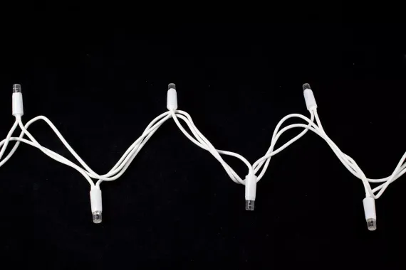 Светодиодная нить с мерцающим диодом 10 м., 220V, 100 розовых LED ламп, белый каучук, соединяемая, Winner Light (P.01.7w.100+)