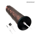 Коричневый вибратор-реалистик 20,5см с пультом ДУ Bior Toys Erowoman-Eroman LET-14008