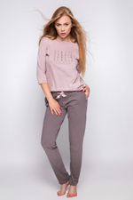 Хлопковая пижама Nessa с принтом Sensis (Размер: M) (Цвет: пудровый)