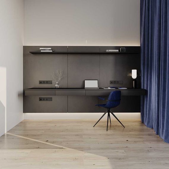 Рамка пластиковая Voltum S70 на 4 поста, (черный матовый) VLS100408