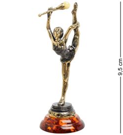 AM-1404 Фигурка «Гимнастка с булавой» (латунь, янтарь)