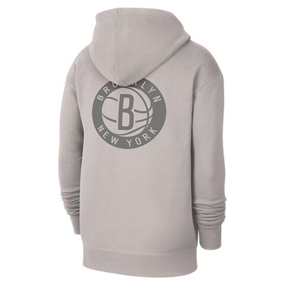 Баскетбольная толстовка Jordan Brooklyn Nets Statement PO Courtside Sweatshirt Gray