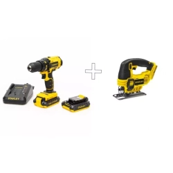 Набор аккумуляторного инструмента STANLEY SCD20S2KJIG-RK (шуруповерт SCD20S2K + лобзик STSC1860)