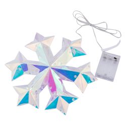 ULD-R512 3АА SNOWFLAKE Светильник декоративный Снежинка. на батарейках 3AA не в-к. 100 светодиодов. Белый свет. Цвет корпуса радужный. TM Uniel