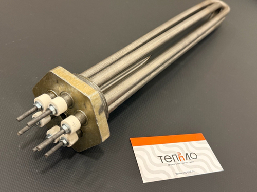Блок ТЭНБ G2" 15 кВт, нерж.ст., 380В фланец G2 + трубка, L=60см