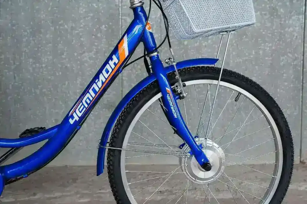 Электровелосипед РВЗ Чемпион с корзиной