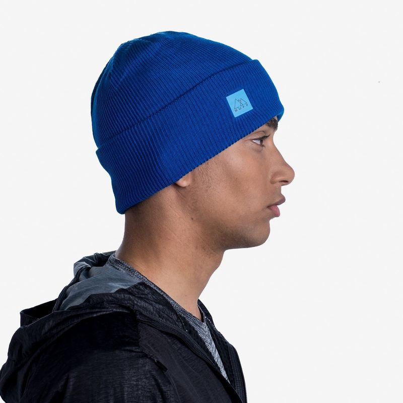 Шапка Buff Crossknit Hat Solid Azure Blue Фото 6