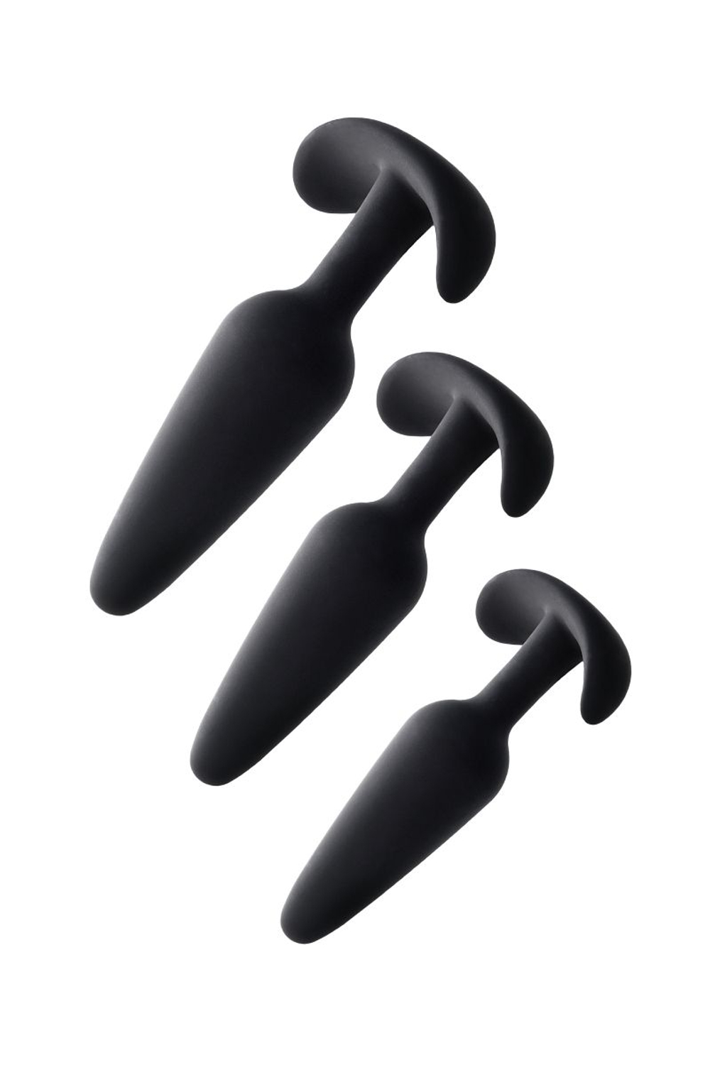 Набор из 3 черных анальных втулок Eridani (Цвет: черный)