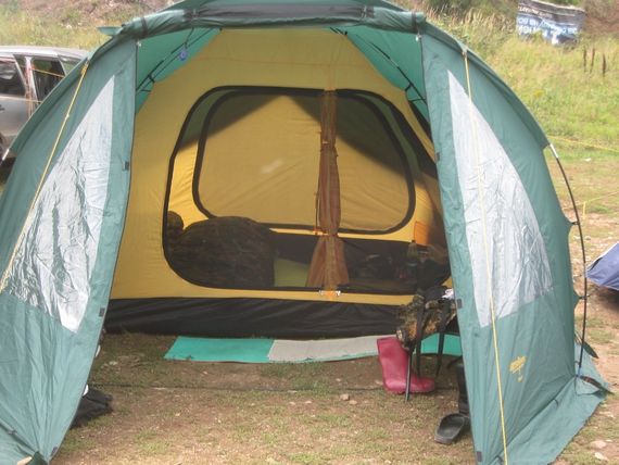 Палатка Canadian Camper RINO 5, цвет woodland, тамбур.