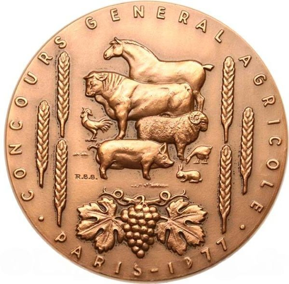 France, Fifth Republic, Concours Général Agricole Bronze Medal, 1977