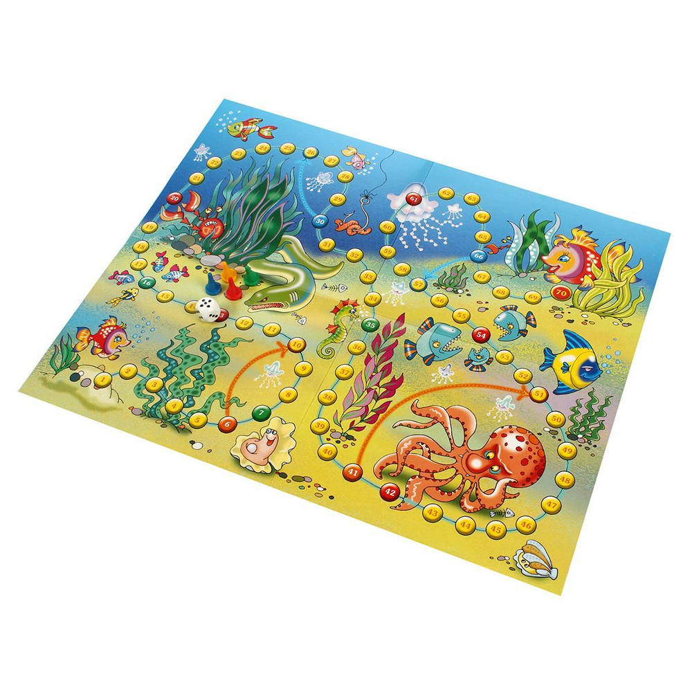 Игра настольная ходилка "Подводные приключения" (европодвес) (Т-ц)