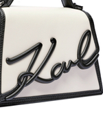 Кожаная сумка-трапеция Karl Lagerfeld - белый(245W3072)