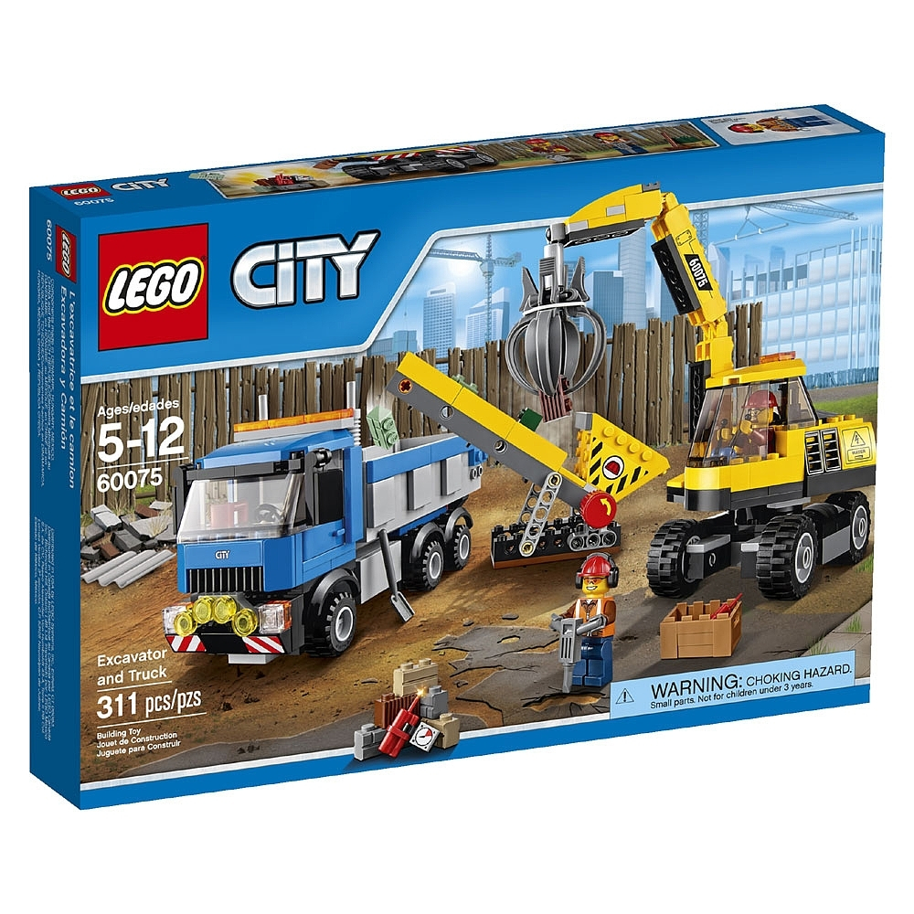 LEGO City: Экскаватор и грузовик 60075 — Excavator and Truck — Лего Сити Город