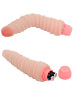 Гнущийся рельефный вибратор UltraSkin Vibro Realistic (Цвет: телесный)