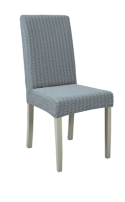 Чехол на стул без оборки Зигзаг, цвет Серый